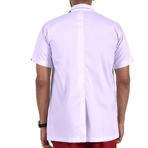 Manteaux de laboratoire à manches longues en coton de haute qualité personnalisés d'usine OEM pour les professionnels de la santé séchage rapide respirant en stock - Product Image 2