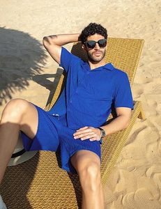 Conjunto de Pantalones Cortos para Hombre, 100% Algodón, Verano, Conjunto de 2 Piezas, Logotipo Personalizado, Camiseta Extra Grande, Pantalones Cortos con Cordón, Ropa Deportiva Urbana para Hombre - Product Image 6