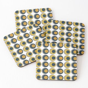 Posavasos para servir té con estampado de madera de acacia, Juego de 4 piezas, servilletero, suministros de cocina, alfombrillas y almohadillas - Product Image 6