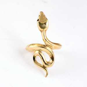 Anillo de Serpiente de Diseño Moderno, Anillos Góticos de Latón para Mujer, Anillo de Cobra Chapado en Oro de 18k para Venta al por Mayor/OEM/ODM - Product Image 5