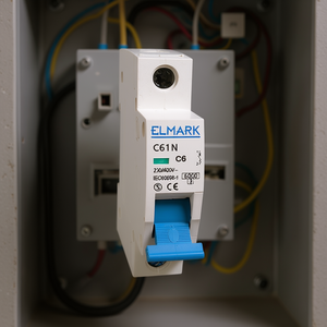 ตัว63A 6kA C61N Elmark ตัวตัดวงจรแบบโค้ง1P C IEC60898-1 230/400V - Product Image 3