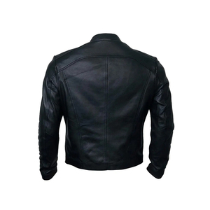 Chaqueta de motociclista de cuero estilo bombardero para hombre personalizable con capucha de piel Chaqueta de moto de invierno original de bajo precio - Product Image 2