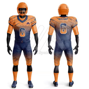 Wholesale Custom Designed American Football Uniform Kit Breathable Quick Dry Short Sleeve 100% Polyester for Adult Men's Teams - Product Image 3