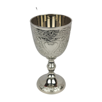 Gobelet en argent vintage fait main |   Calice décoratif en métal pour la décoration de table festive, cadeau de luxe, accessoires de salle à manger élégants