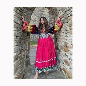 Afghan Kuchi vestido bordado de seda colores y tamaños personalizados en venta al por mayor y precio barato para la venta - Product Image 6