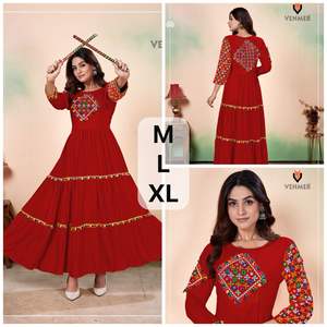 Rayón más de tendencia con vestido de trabajo Gamthi fabricante y proveedor de moda de mujer de India a precio mayorista - Product Image 4