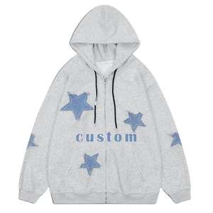 Sudaderas con Capucha Extra Grandes, Personalizadas con Logotipo, 100% Algodón, Tejido Grueso de 400 g/m², Parches Bordados, Ecológicas, con Apliques Desgastados - Product Image 1