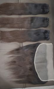 Estamos fabricando cabello humano de templos del sur de la India, todo frontal transparente HD, todos los cabellos son de cutículas alineadas. - Product Image 5