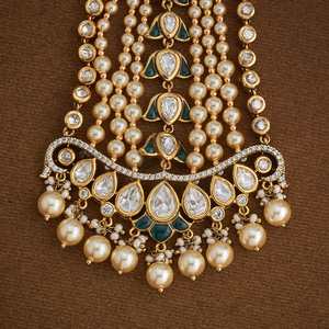 Kundan Plated Heart Pattern Brooch 181115 <b>Wedding</b> Party <b>Accessory</b> with Crystal Rhinestone Alloy Main Stones Cute Brass Pins - Product Image 3