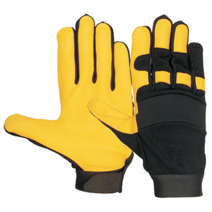 Guantes de Trabajo de Cuero de Alta Calidad Personalizados con Protección TPR Anti-Impactos y Anti-Vibraciones para Mecánicos Industriales - Product Image 3