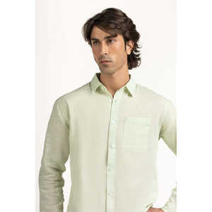 Chemises décontractées pour hommes 100% coton, fermeture à double boutonnage, tissu popeline satiné respirant, coupe classique, modèle ODM MN-CS-SS25-211 - Product Image 4