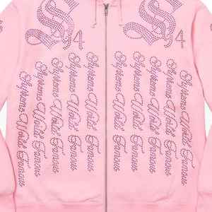 Sweat à capuche personnalisé avec strass, œuvre d'art scintillante en cristal, polaire doux et chaud, confortable, mode d'hiver, streetwear, vêtement parfait pour faire sensation - Product Image 5