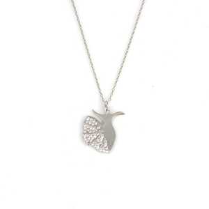 Mevlana Necklace in 925 Sterling <b>Silver</b> White with Diamond and Gold Plating Trendy Animal Pattern Gift for Number <b>Fans</b> - Product Image 3