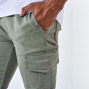 Pantalones Cargo Formales de Lana Transpirable para Hombre, Corte Recto, Cintura Media, Multibolsillos, Cierre con Cordón, Diseño Nuevo de Pakistán, Verano 2025 - Product Image 6