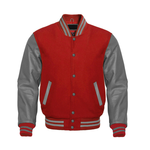 New Arrival Leather Sleeve Varsity <b>Jacket</b> Brand New High Quality Custom Made 2024 Casual Baseball <b>Jacket</b> Patchwork <b>Bomber</b> <b>Jacket</b> - Product Image 1