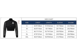Veste universitaire recadrée personnalisable pour femmes manches en cuir en laine rempli de coton imprimé Satin Logo personnalisé broderie automne - Product Image 6