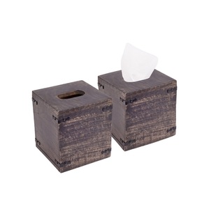 Wood <b>Tissue</b> Box Cover to Hide <b>Tissue</b> <b>Boxes</b> with SlideOut Bottom Cover (Set <b>of</b> 2) Rustic Mango <b>Tissue</b> car <b>tissue</b> box - Product Image 1