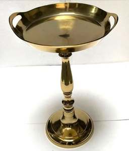 โต๊ะอลูมิเนียมตกแต่งและเน้นกาแฟมาใหม่โต๊ะข้างคุณภาพดีสำหรับห้องนั่งเล่นทำสีเงิน - Product Image 4