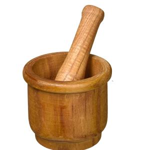 Mini mortier manuel en bois et pilon à l'ail design décoratif imploré à la main de bonne qualité en gros - Product Image 5