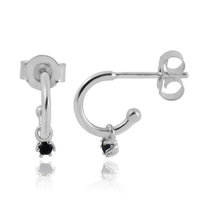 Dernier design, boucles d'oreilles créoles en argent sterling 925 avec pierre précieuse en quartz bleu, boucles d'oreilles pendantes classiques religieuses, cadeau pour femmes - Product Image 1