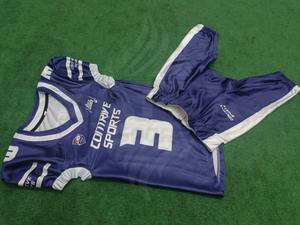 Maillots de football courts personnalisés respirants avec logo par sublimation, design imprimé, uniformes de football américain, 100% polyester, haute qualité - Product Image 2