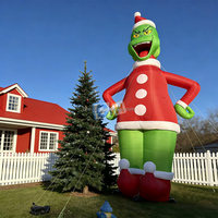 Décoration de Noël gonflable pour l'extérieur, ballon gonflable de Noël Grinch