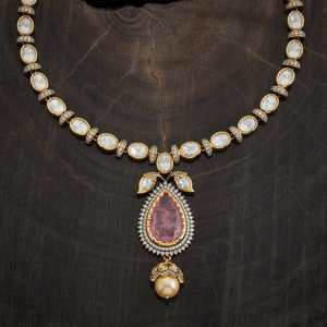 Kundan Necklace 173036 Elegant <b>Wedding</b> <b>Accessory</b> - Product Image 3