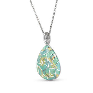Collier Jeulia Fille Du Vent en émail, argent sterling, chaîne en laiton plaqué or et rhodium - Product Image 2