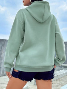 OEM de alta calidad 500gsm sudaderas con capucha para mujer logotipo personalizado bordado hombro caído ropa de calle de gran tamaño con capucha de talla grande - Product Image 2