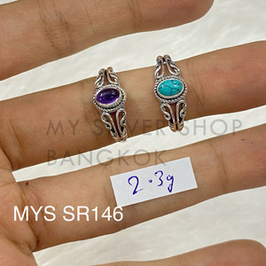 Bague en argent sterling 925 avec pierre précieuse ovale naturelle, magnifique bijou plaqué argent disponible en gros, bague bohème - Product Image 6