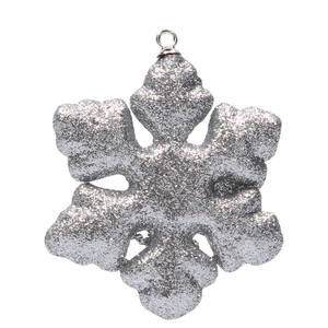 Juego de Adornos Navideños de Plata Hechos a Mano, Formas Ovaladas y Circulares Mini Personalizadas para Decoración del Hogar, Artesanías con Cuentas y Estampado Flocado - Product Image 6