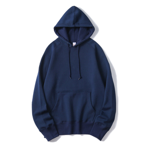100% sudaderas con capucha de algodón de tela suave algodón grueso logotipo personalizado de gran tamaño Drop Shoulder Pullover hombres gimnasio Sudadera con capucha cuello redondo - Product Image 4