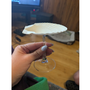 Copa de Vino de Concha Natural, Regalos para Damas de Honor de Boda en la Playa - Product Image 4