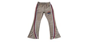 Pantalones de chándal de algodón oversize holgados con cintura invertida, logotipo personalizado, rayas laterales, bajo sin rematar y cordón ajustable - Product Image 2