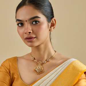 Handmade Silver Temple Necklace-Cultural Collectible Jewelry - Product Image 1