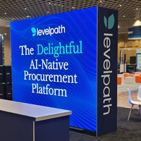 Booth Video Wall Layar LED 10X10 untuk Pameran Dagang