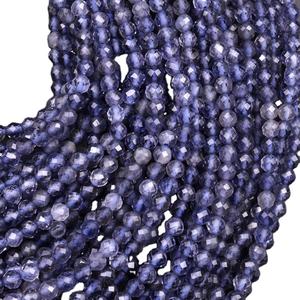 Iolite Gemstone Rondelle Faceted Blue Beads Loose <b>Crystals</b> for <b>Bracelet</b> Necklace Jewelry <b>Healing</b> Stones - Product Image 1