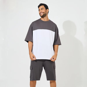 Ensemble sportif pour homme, ensemble de 2 pièces pour l'été, t-shirts à manches courtes et shorts, ensemble décontracté élégant pour l'été - Product Image 1