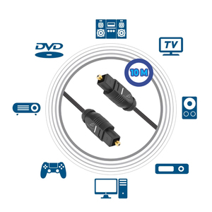 Câble à fibre optique de haute qualité 10M, gaine PVC/Nylon, connecteur 3.5mm/AUX, coque en aluminium, câble coaxial pour projecteur, haut-parleur, usage domestique - Product Image 4
