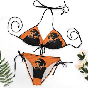 Ensemble de bikini 2 pièces pour femmes populaire, maillot de bain dos nu à séchage rapide pour la plage et la baignade - Product Image 5