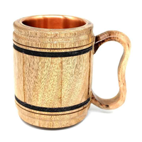 Mug à café en bois gravé personnalisé, écologique et de haute qualité pour les festivals Renaissance, les événements LARP et médiévaux - Marco Enterprises