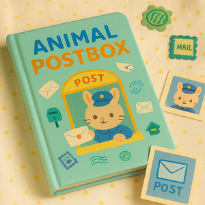 LABON Boîte aux lettres pour <span class=keywords><strong>animaux</strong></span> Journal créatif pour enfants Carnet de dessin de lapin mignon pour garçons et filles A5 Carnet de croquis de dessins animés - Product Image 5