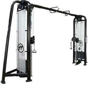 Système de musculation à domicile, machine à câbles croisés réglable pour un entraînement complet du corps, équipement de fitness d'intérieur noir - Product Image 1