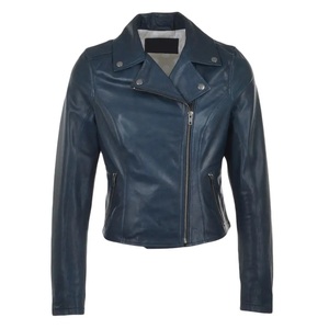 Wholesale Custom Genuine Sheep Leather Woman Jacket Breathable Zipped Leather with Finished Processing <b>Cheap</b> Price - Product Image 5