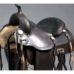 Silla de Montar Inglesa de Cuero Genuino Marrón Oscuro para Doma Western, Tamaño Personalizado, Tallada a Mano, Cómoda y Personalizada - Product Image 2