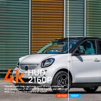 Caméra de tableau de bord cachée 4K, enregistreur vidéo, style OEM, Mercedes-Benz Smart W453 2013-2020 Fortwo Forfour, contrôle par application, WIFI, mode parking 24h/24