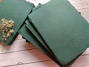 Khadi 100% Cotton Rag Paper Dark Green <b>A4</b> Size 200gsm UV <b>Printed</b> Fairy Style Box with 20 X 30 cm Offset Paper Crafts - Product Image 3