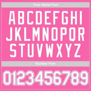 ชุดกีฬาเบสบอลพิมพ์ลายแท้สีชมพูสีขาวออกแบบได้ตามต้องการ - Product Image 2