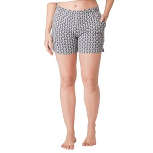 Pantalones cortos deportivos de secado rápido de cintura alta para mujer, transpirables, con logotipo personalizado, patrón BD, encaje teñido liso, estilo de entrenamiento Suelto - Product Image 1