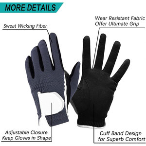 Gants de golf pour hommes golfeurs gauchers Technologie Raingrip Performance tout temps Personnaliser la couleur peau de mouton - Product Image 2